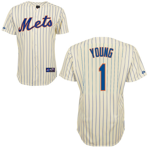 Chris Young #1 Youth Baseball Jersey-New York Mets Authentic Home White Cool Base MLB Jersey